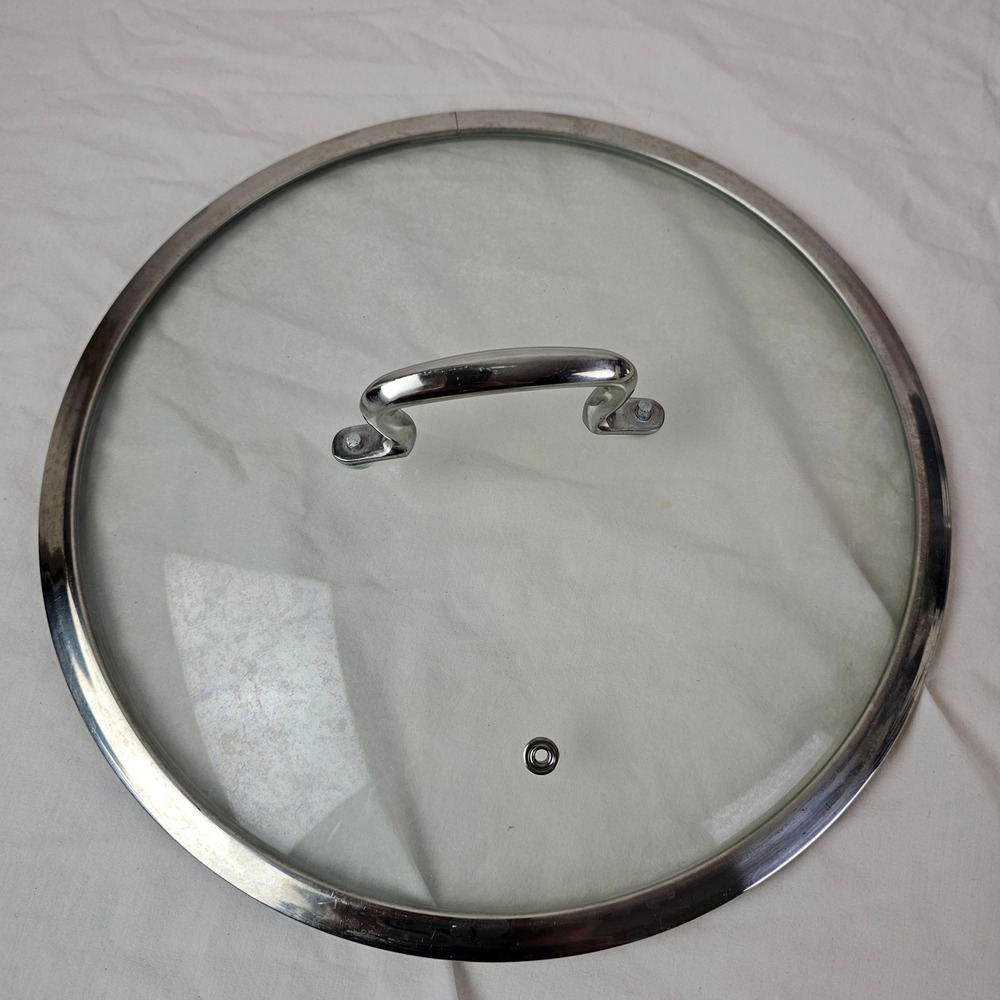 Universal 11.75 Inch Tempered Glass Pot Pan Replacement Lid with Steam Vent K556